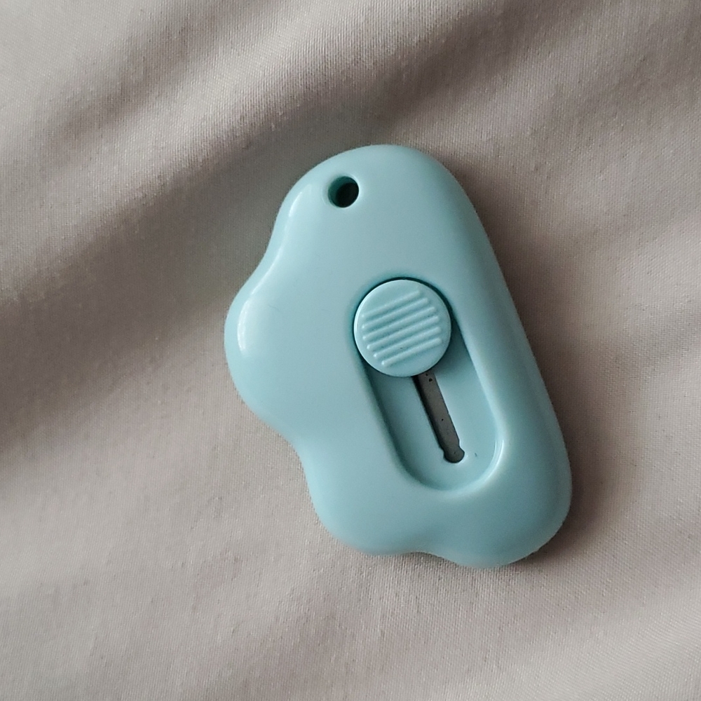 Blue Cloud Boxcutter Keychain